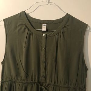 Old Navy Army Green Sleeveless Maternity Dress